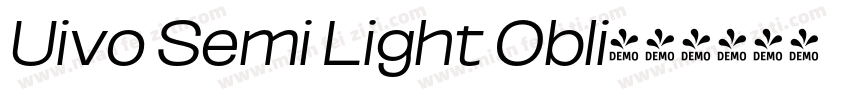 Uivo Semi Light Obli字体转换